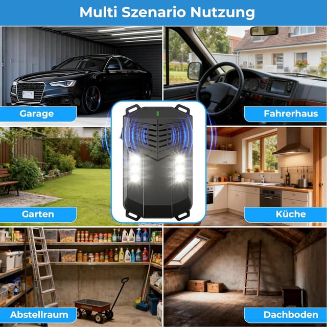 Thumbnail 6 de Marderschreck Ultraschall mit Blitzlicht 100 m² 📢