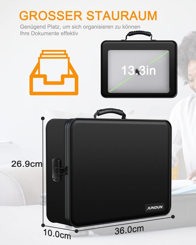 Thumbnail 4 de JUNDUN Dokumentenbox 36×26,9×10 cm