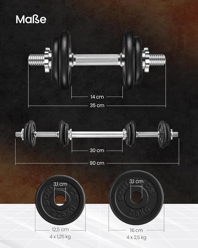 Thumbnail 2 de SONGMICS 2-in-1-Hanteln 2er Set