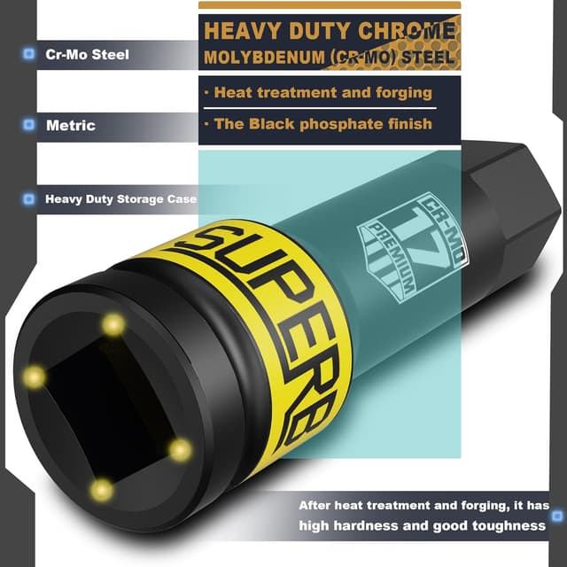 Thumbnail 3 de KIRXST Set 10 bussole esagonali 1/2" 5–19 mm 🛠