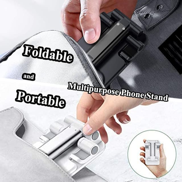 Thumbnail 6 de Meetuo 2-Pack Adjustable Cell Phone Stands (Foldable, Portable, Adjustable Angle & Height)