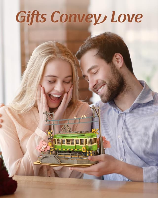 Thumbnail 6 de ROWOOD Puzzle 3D en bois Sakura Journey – maquette de tramway japonaise avec éclairage LED