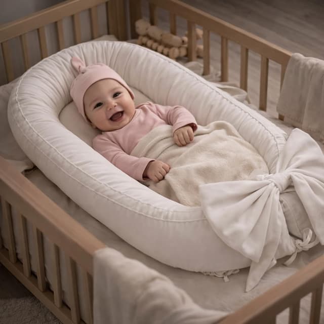 Thumbnail 6 de EAQ Baby Nest Pod for Newborn (0–12 Months) – Soft, breathable travel & sleep pod in White