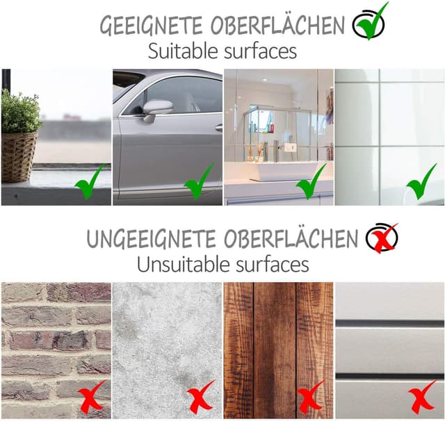 Detalle de com-four Portaventosa 20x con ganci in plastica trasparente, ganci multiuso per lucine e decorazioni (Ø 4 cm)