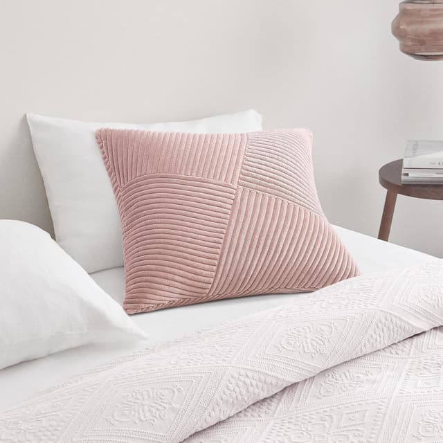 Detalle de Topfinel Kissenbezug 50x50 Altrosa im 2er-Set aus Kordsamt
