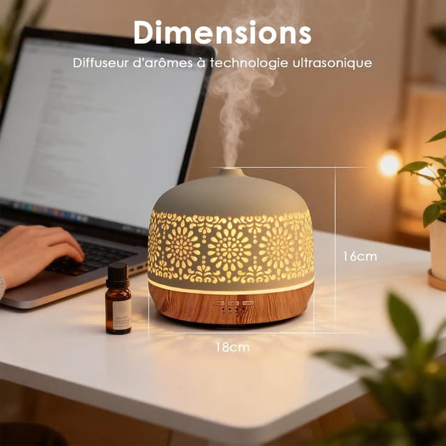 Thumbnail 6 de Vankarr diffuseur d'arômes huiles essentielles 500 ml