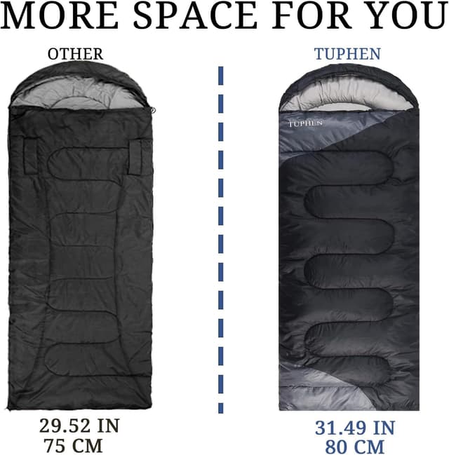 Detalle 2 de tuphen Schlafsack 3-4 Jahreszeiten