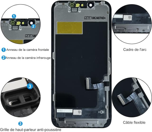 Detalle de Écran LCD DIGI4U pour iPhone 13 Mini (5,4 pouces) avec kit de réparation