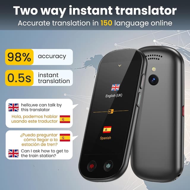 Detalle 2 de PEDNRJFT Language Translator Device AI offline translator