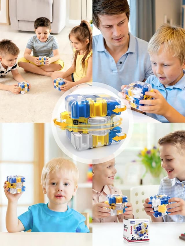 Thumbnail 6 de DealKits 3D Zauberwürfel & Labyrinth Kugel – komplexes Würfel-Puzzle mit rollenden Kugeln (6,9 cm)