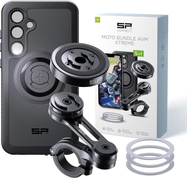 Detalle de SP Connect Moto Bundle II AVM Xtreme (SPC+) pour moto, compatible avec Samsung S24+