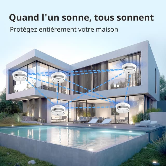 Detalle de Détecteur de fumée intelligent 10 ans