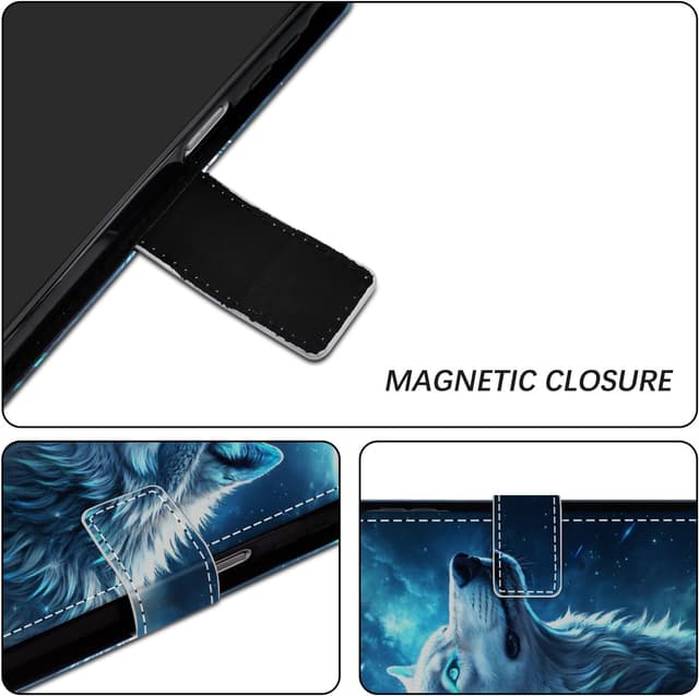 Detalle de Guxira Handyhülle aus Leder für Samsung Galaxy A17 5G – Klapp-Flip Case mit Kartenfach und 360° Schutz