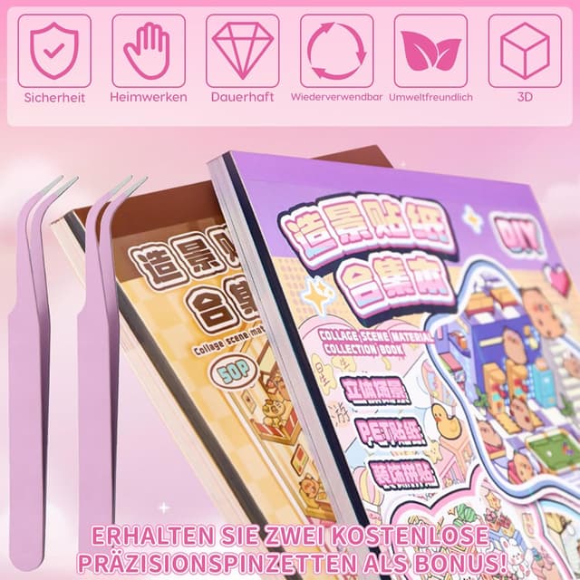 Thumbnail 6 de 3D House Sticker Set 40 Stück für DIY