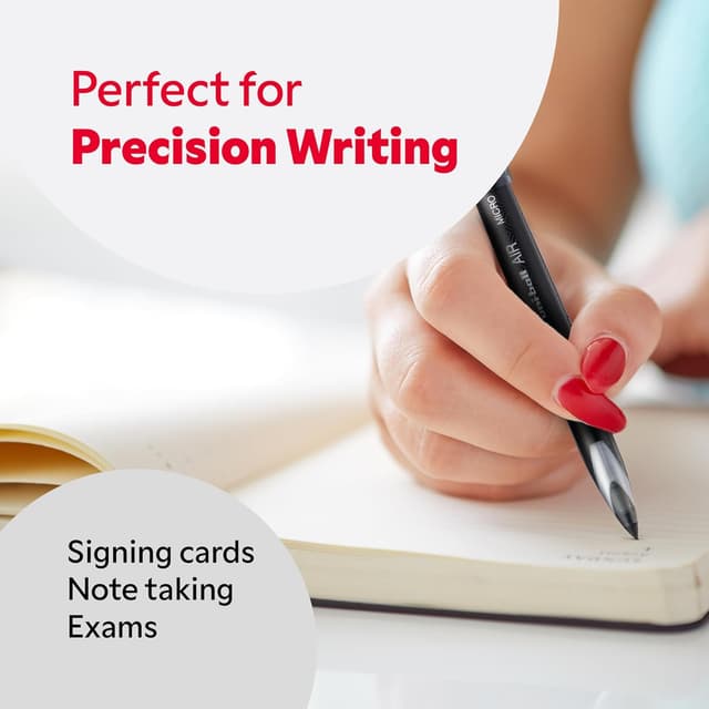 Detalle de Uni-Ball UB-188 Micro : pack de 12 stylos à bille à encre permanente bleu (0,5 mm)