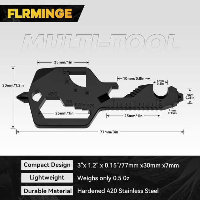 Thumbnail 1 de 20-in-1 key shaped multitool, stainless steel