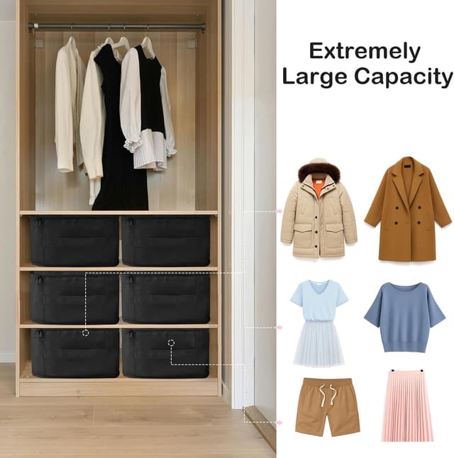 Detalle 2 de Große Koffer Organizer 40×20×25 (6er-Set) – Deep Packing Cubes aus Mesh für Familienreisen, Zuhause & mehr