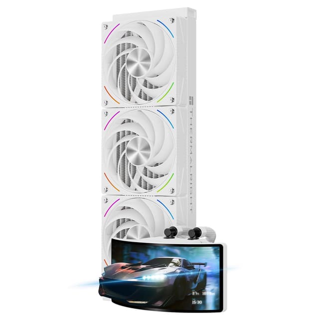 Detalle de TR Rainbow Vision 360 TURBO ARGB – Raffreddatore CPU AIO con schermo curvo 6,67" e supporto AM4/AM5