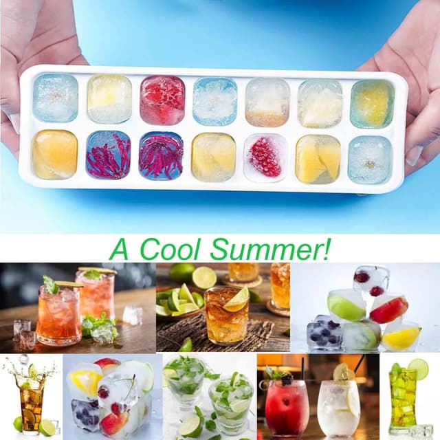 Detalle de Ice cube trays, reusable silicone 56 cubes