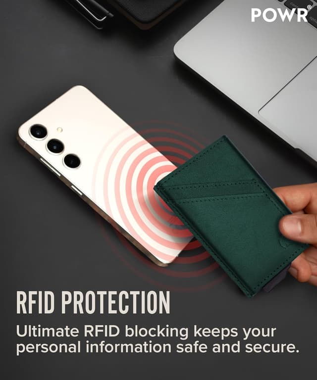 Detalle de POWR RFID mini wallet metal, 9 carte