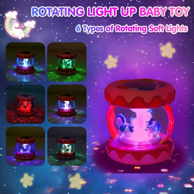 Thumbnail 5 de Unicorn Rotating Light Up Toy Carousel 360°