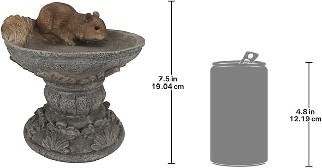 Detalle 2 de Design Toscano QM231341 Statua di Hunter: lo scoiattolo dei boschi in resina, dipinta a mano