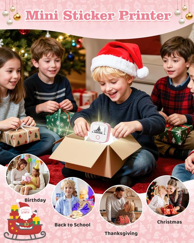 Detalle 2 de Mini Drucker für Smartphone T02 Sticker Drucker (Bluetooth) von Memoking – für Sofortaufkleber, Fotos & Notizen