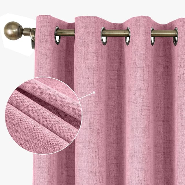 Thumbnail 6 de CUCRAF Pink 100% Blackout Curtains 84in