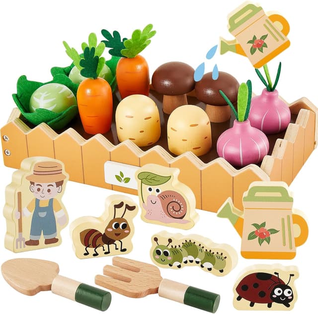 Imagen de HERSITY Carrot Harvest Wooden Toy for Toddlers en OfertitasTOP