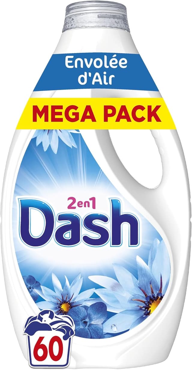Imagen de Dash 2en1 Lessive liquide Envolée d'Air 60 lavages en OfertitasTOP