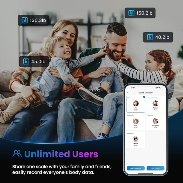 Thumbnail 5 de RENPHO Elis 1 smart body scales 13 metrics