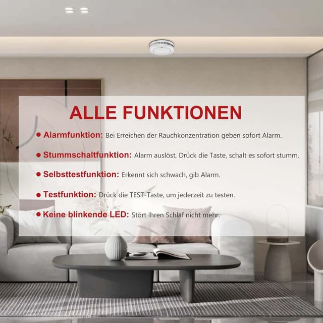 Thumbnail 5 de RUNIDUR 5er Rauchmelder Set 10 Jahren Batterie