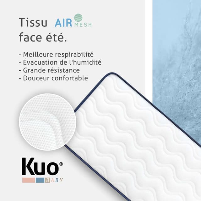 Thumbnail 5 de KUO Baby Colchón Baloo 💤 Reversible, Transpirable 117x57 cm