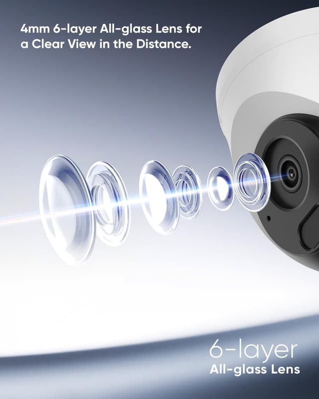 Detalle 2 de SANNCE 3MP PoE outdoor security camera with audio, 30m night vision and IP67 weatherproof housing