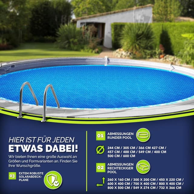 Thumbnail 5 de tillvex Premium Pool Solarplane 800x400 cm