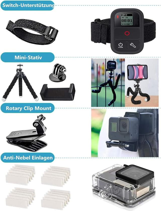 Thumbnail 3 de DIKER 70 in 1 Zubehör Set Action Cam đ„