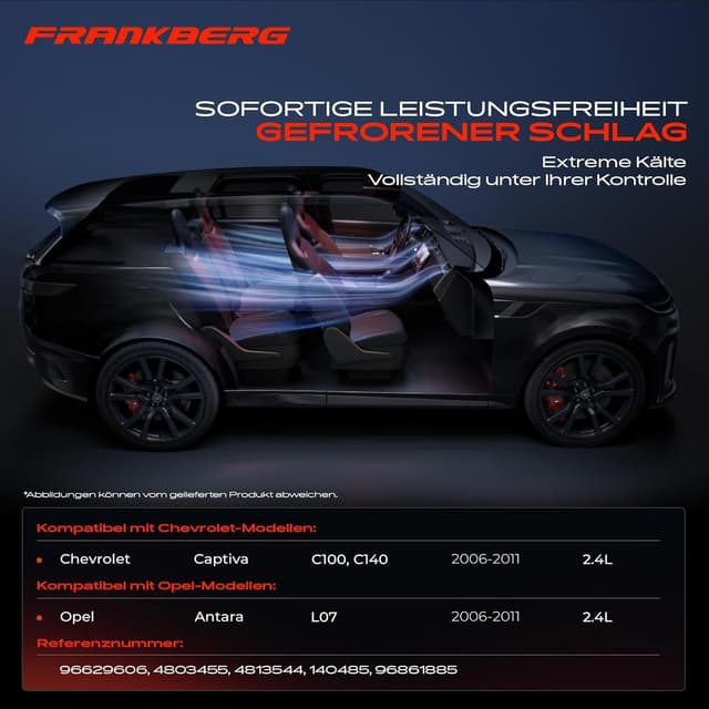 Detalle de Frankberg Klimaanlagen-Kompressor mit Kupplung für Captiva und Antara (R 134a) – SP17, Öl vorbereitet