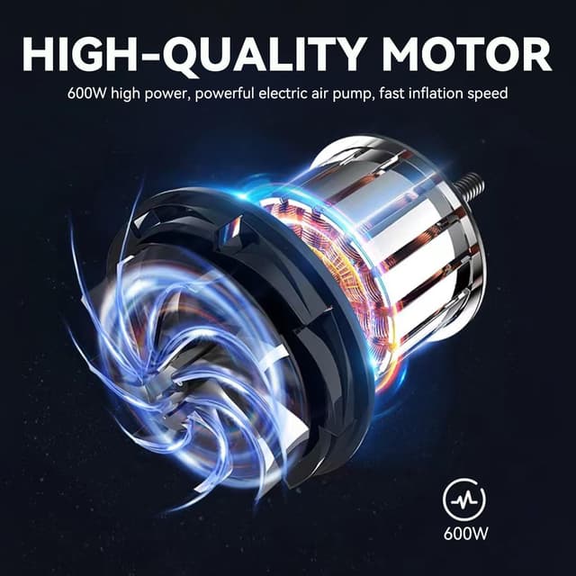 Thumbnail 5 de RISINGUKST Electric Air Pump 600W for Air Beds 🎈