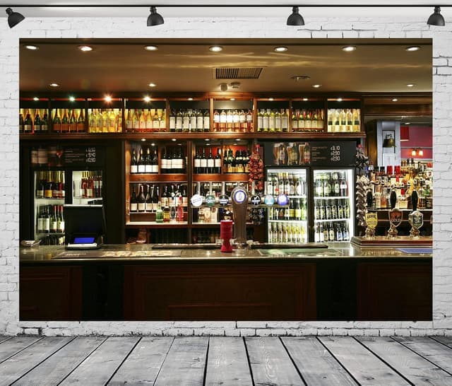 Detalle de BELECO Stoff-Bar-Hintergrund 2,1 x 1,5 m (2.1x1.5m) für Fotografie, Bar & Events