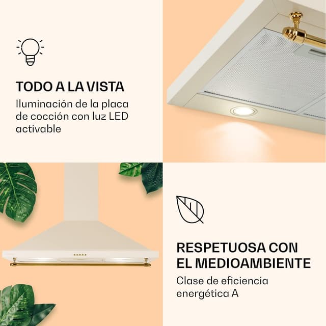 Detalle 1 de Klarstein Campana Extractora Decorativa 90 cm