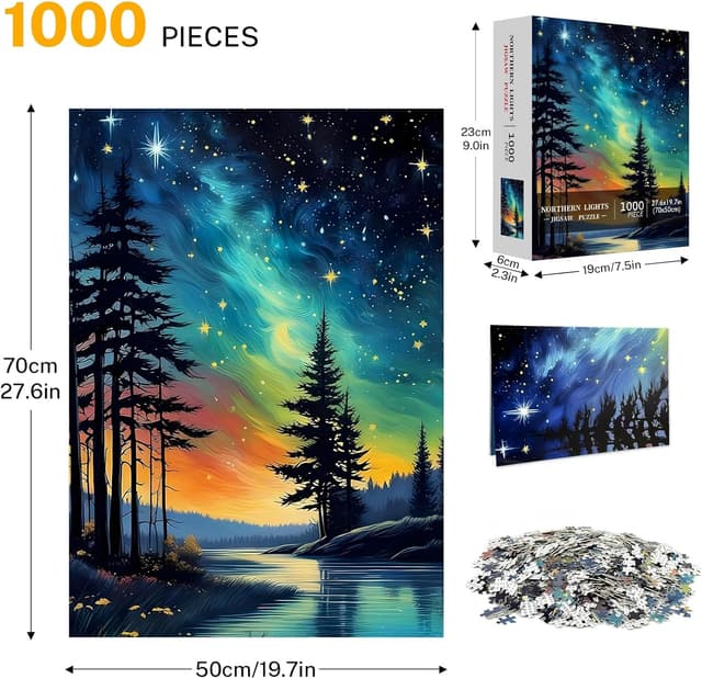 Thumbnail 4 de Nordlicht Jigsaw Puzzle 1000 Teile 70 x 50 cm
