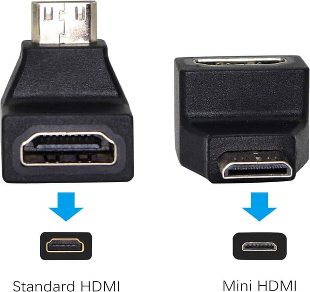 Detalle de Mini HDMI adapter 4K 1080P right angle, 2 pack