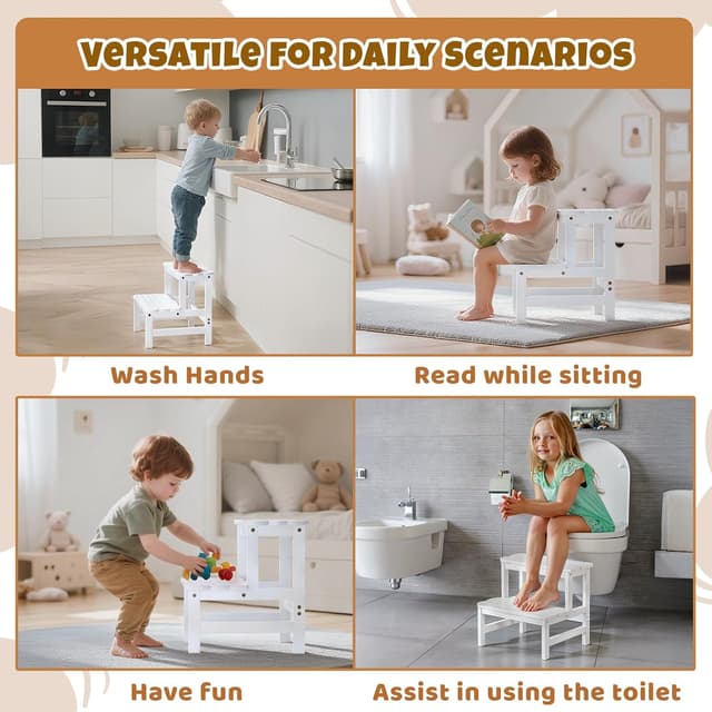 Thumbnail 6 de COSYLAND bamboo step stool 300 lbs