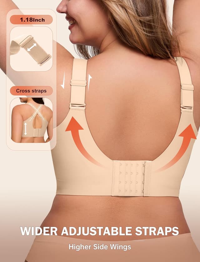 Detalle 2 de LetsJoli Wireless Push‑Up Bra 5XL for Fuller Figures