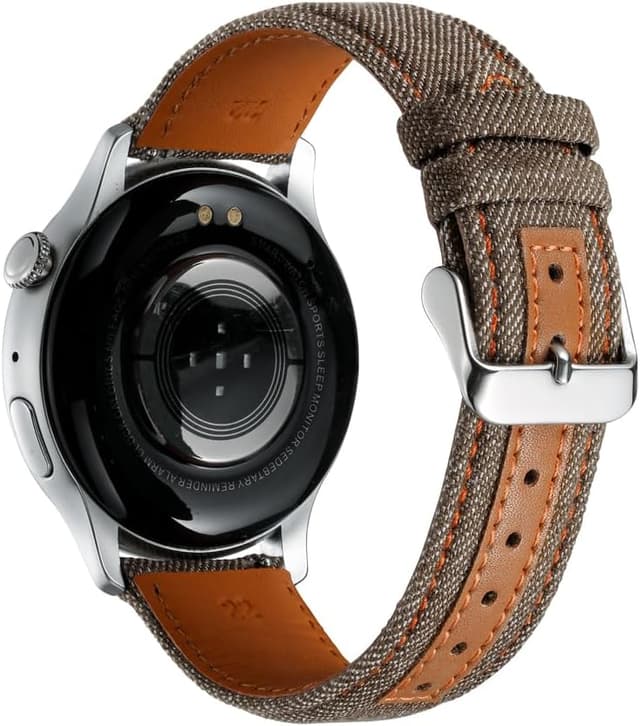 Thumbnail 6 de Triblanc Denim Canvas Watch Straps (18mm, 20mm, 22mm) with Quick Release – smartwatch style replacement bands