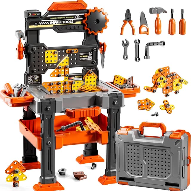 Imagen de KIZONLY Kids Tools 2-in-1 Workbench for Ages 3–8 en OfertitasTOP