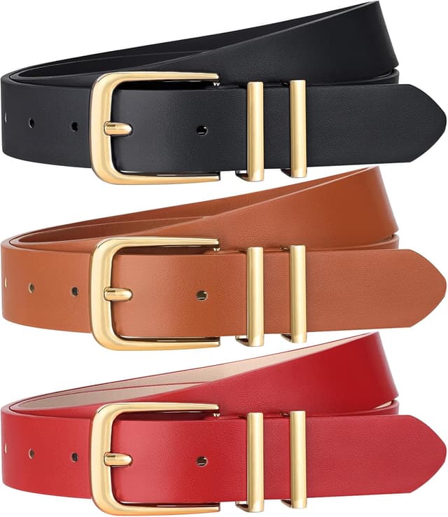 Thumbnail 5 de XZQTIVE 3 Pack Women Leather Belts 1.1in