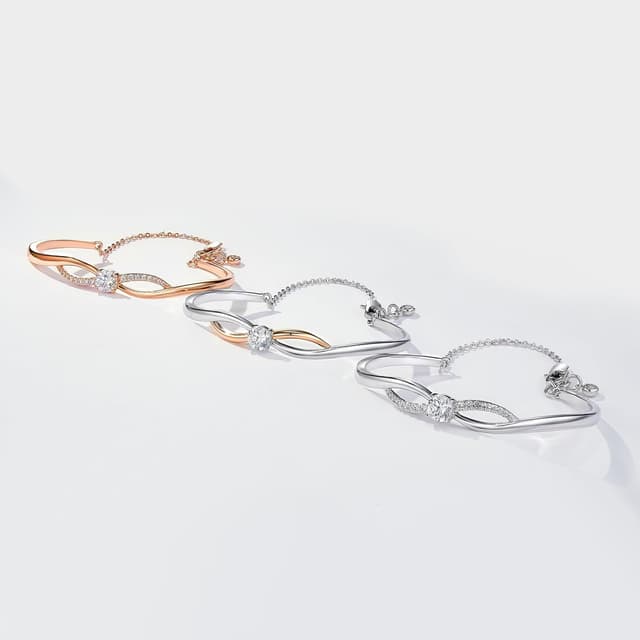 Detalle de Bracelet infini plaqué or 18 carats Lyniuoy