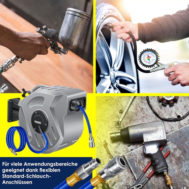 Thumbnail 6 de MASKO Automatik Druckluftschlauch Aufroller 20m