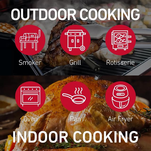 Thumbnail 6 de Wireless Bluetooth Meat Thermometer Probe (150m range, 3 sensors) – IP68 rated, AiCooking app